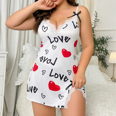 Sexy lace suspender nightdress